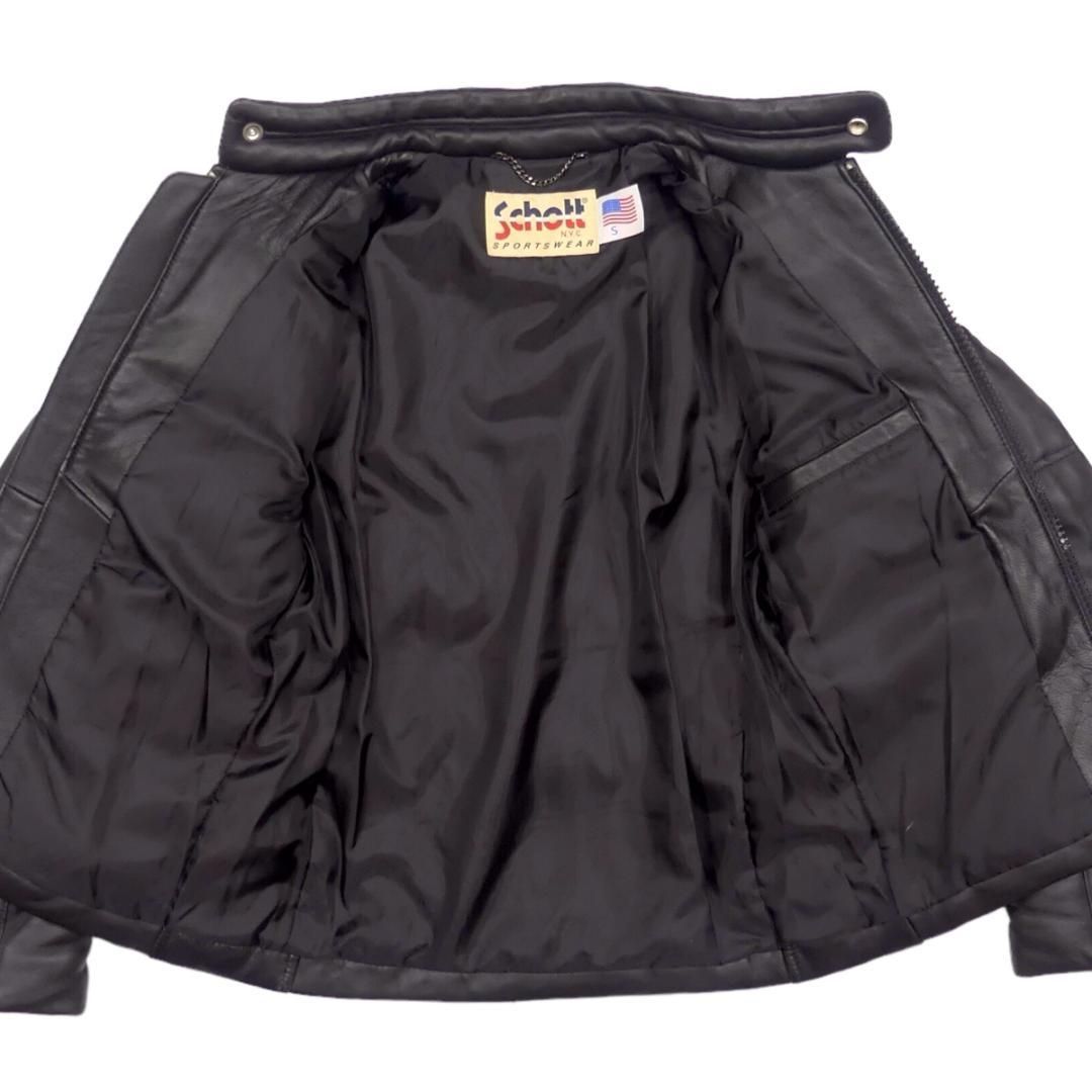 Schott ショット S レザーダウンジャケット モーターサイクル JJ913