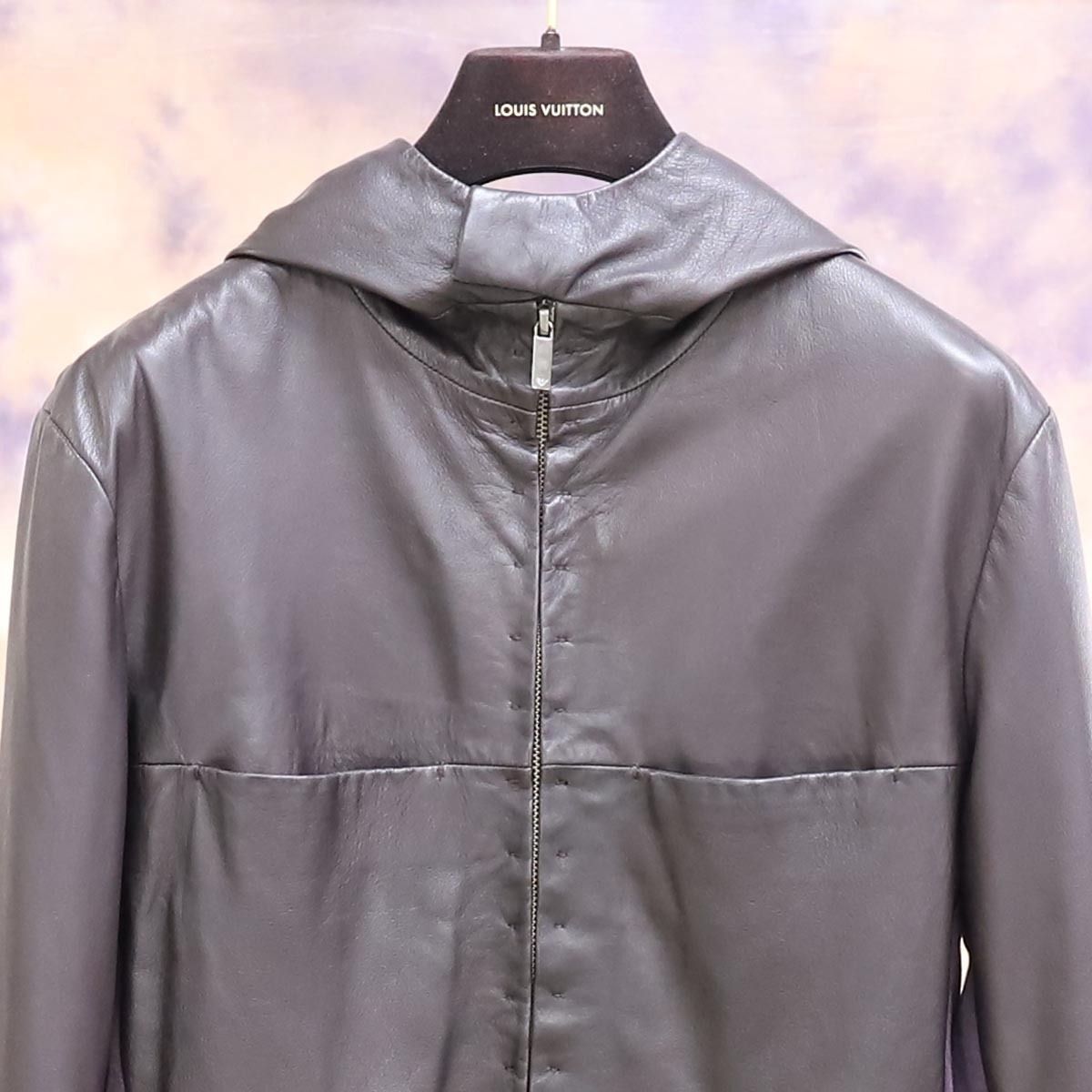 ARMANI COLLEZIONI エコレザージャケット カーコートタイプ 48 ARMANI COLLEZIONI エコレザージャケット カーコートタイプ 48 ARMANI