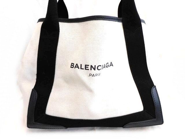 Balenciaga バレンシアガ キャンバス ネイビーカバスS トートバッグ