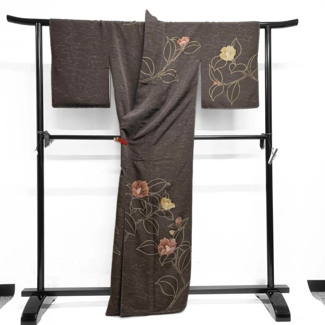 未着用 訪問着 金駒刺繍 金彩 椿 芝草 花 着物 071a d - メルカリ