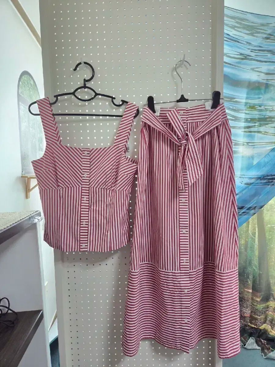 maje マージュ ストライプ トップ スカート セットアップ スキニー 55 MAAHADDERANG_COM