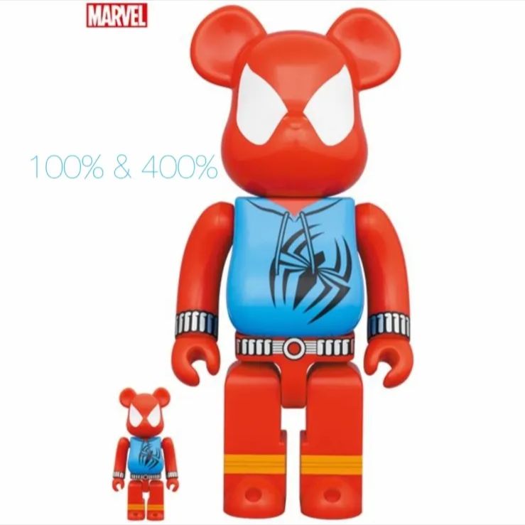 BE@RBRICK AMAZING SPIDERMAN SCARLET COSTUME SPIDER 100% & 400% - メルカリ