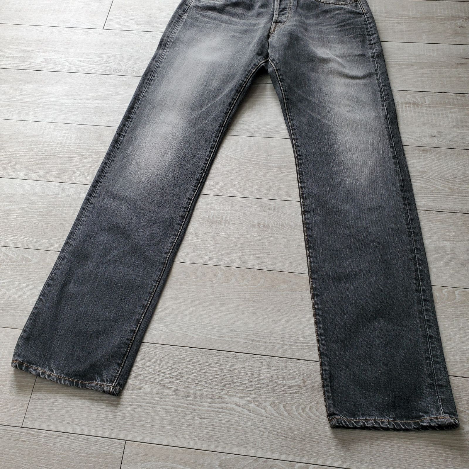 DENIME 旧ドゥニーム■美品 98-00s vintage ORRIZZONTI オリゾンティ期 USED加工 先染め ブラックデニム 日本製  W32 実寸W80×L84 ジーンズ ヴィンテージ 定価21800