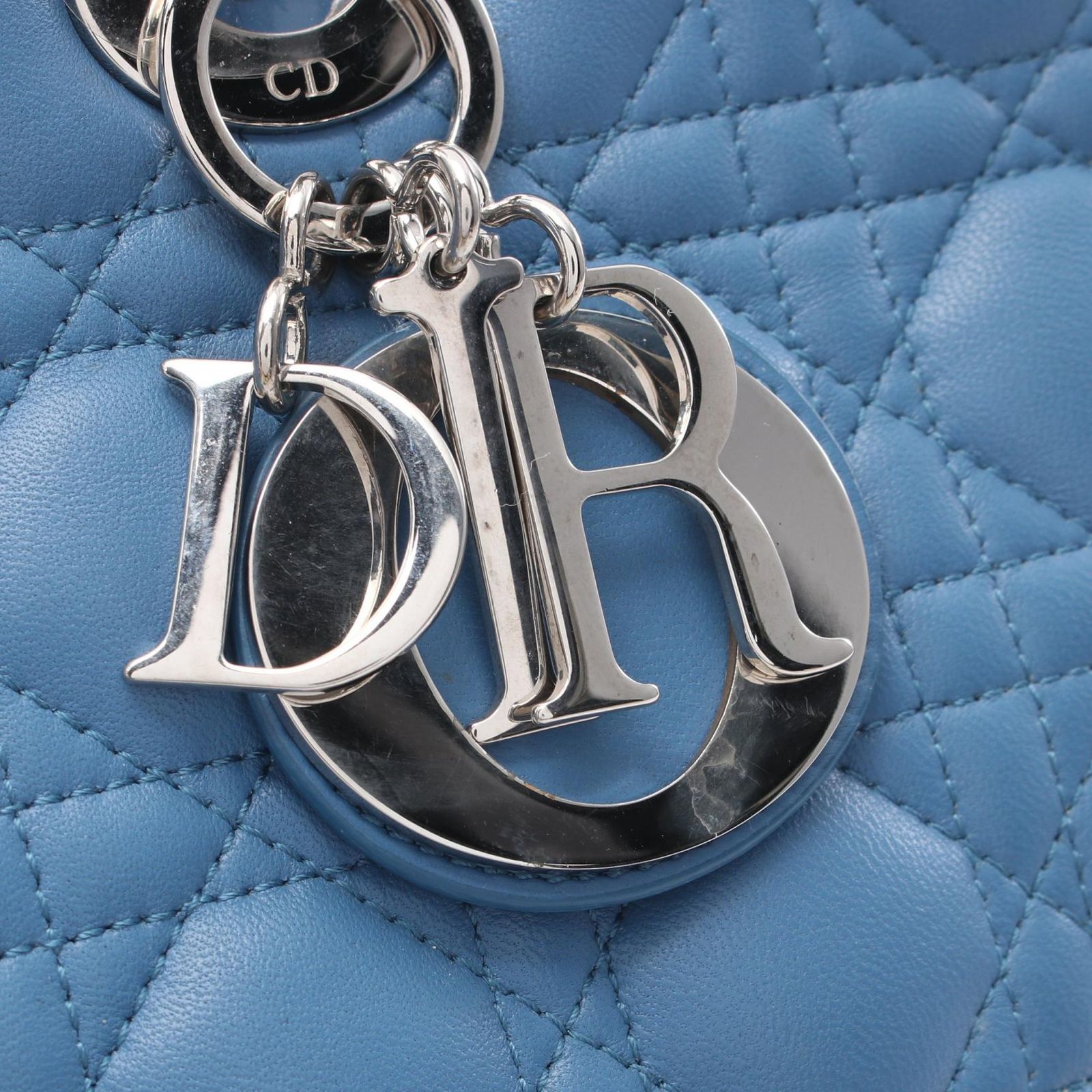 ディオール Dior ハンドバッグ レディディオール ラージ アクアブルー 