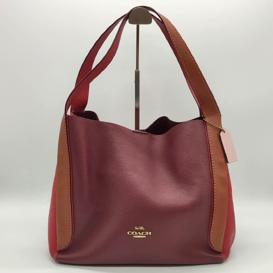 美品 coach ショルダーウォレット アンナ フォルドオーバー レザー 黒 