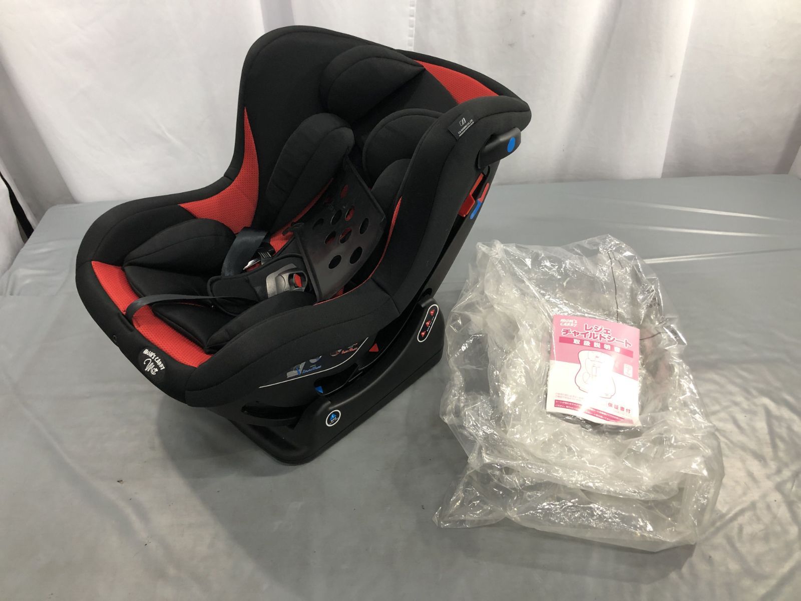 Mum s carry チャイルドシート マムズキャリー レジェ 新生児 ブラック レッド 赤 黒