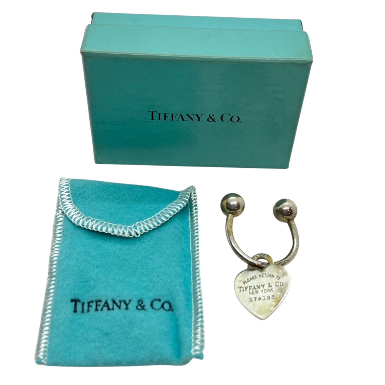 管34086 TIFFANY-Co. ティファニー リターントゥ ハートタグ スクリューボールキーリング 176133” 刻印入りアクセサリー レディース