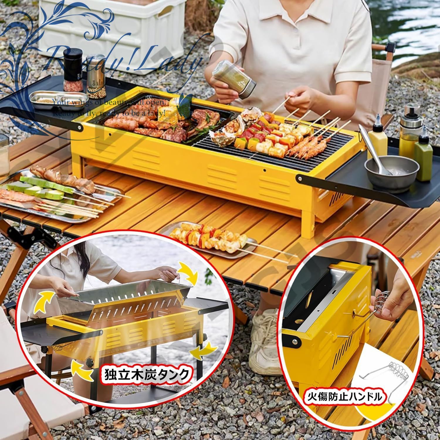 バーベキューコンロ 大人数 折りたたみ式 大型 bbq コンロ 卓上