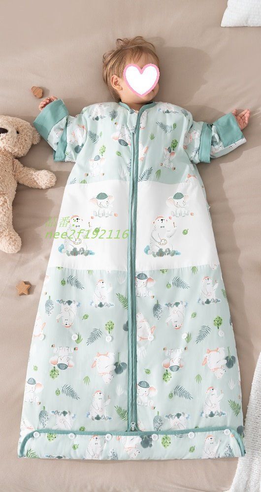 スリーパー 厚手 赤ちゃん 子ども ベビー 寝袋 子供 寝冷え防止 保温 春秋冬用 通気速乾 袖外せ 柔らかい nee2f192116