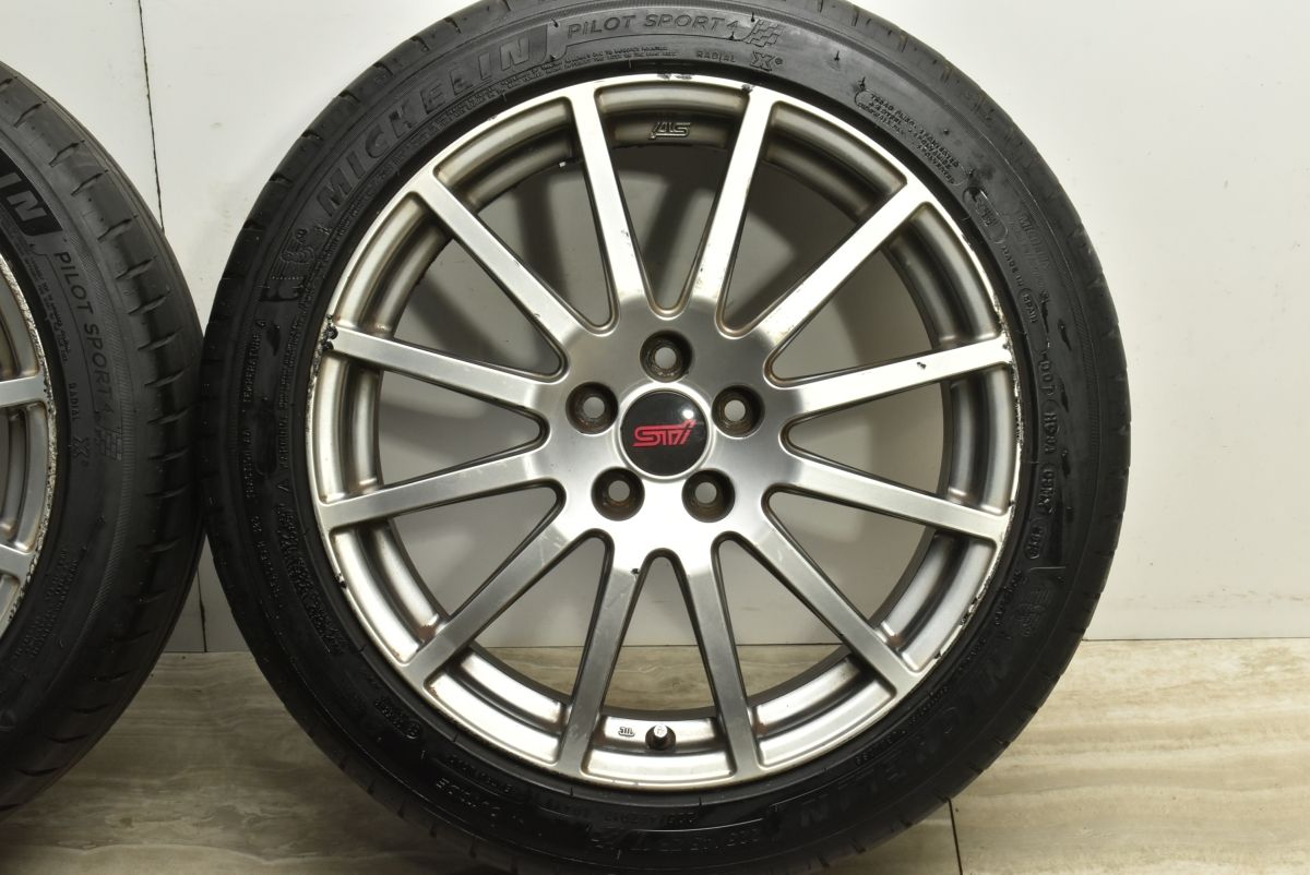 【希少】 STI 純正 オプション 17in 7.5J +48 PCD100 ミシュラン 225/45R17 フォレスター インプレッサ スタッドレス用にも BRZ レガシィ 