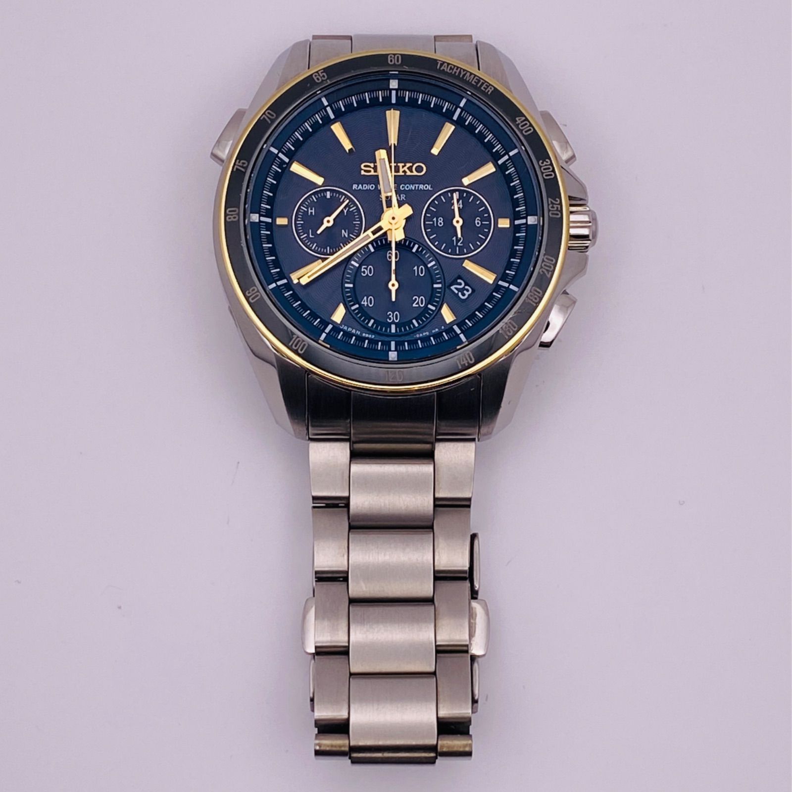 SEIKO クロノグラフ 腕時計 ブラック ブライツ BRIGHTZ（T276）良品 