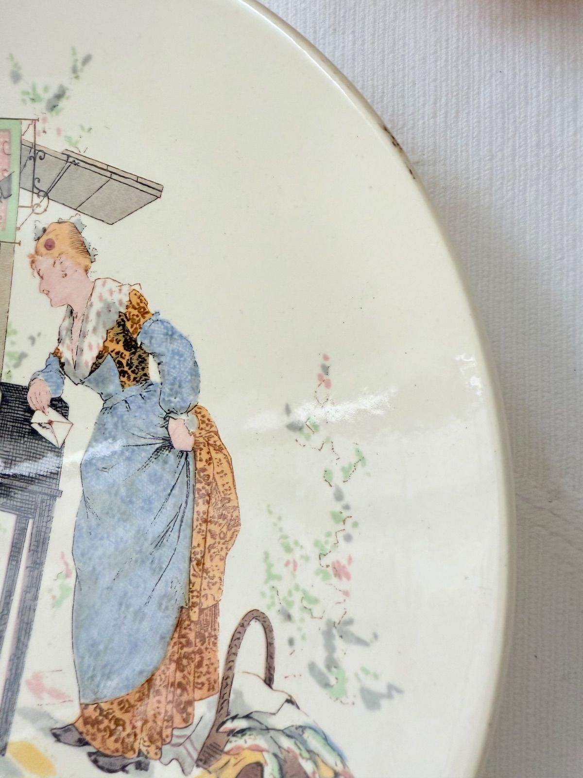 C1 アンファンリシャール サルグミンヌ フランスアンティークプレート