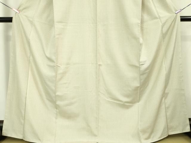 平和屋本店□極上 お召 格子 象牙色地 逸品 未使用 DZAA5562kh5 - メルカリ