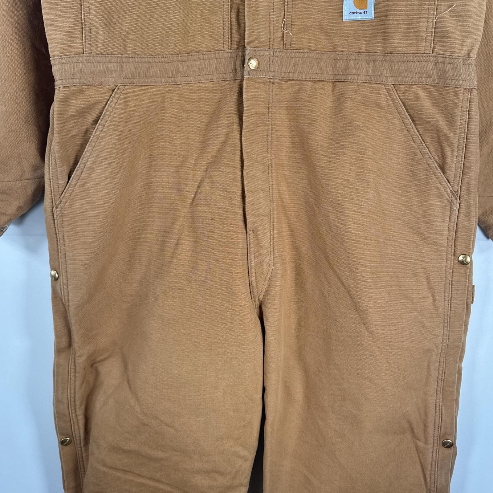 古着 USA製 カーハート ダックコットン ワーク オールインワン つなぎ 古着 USA製 カーハート ダックコットン ワーク オールインワン