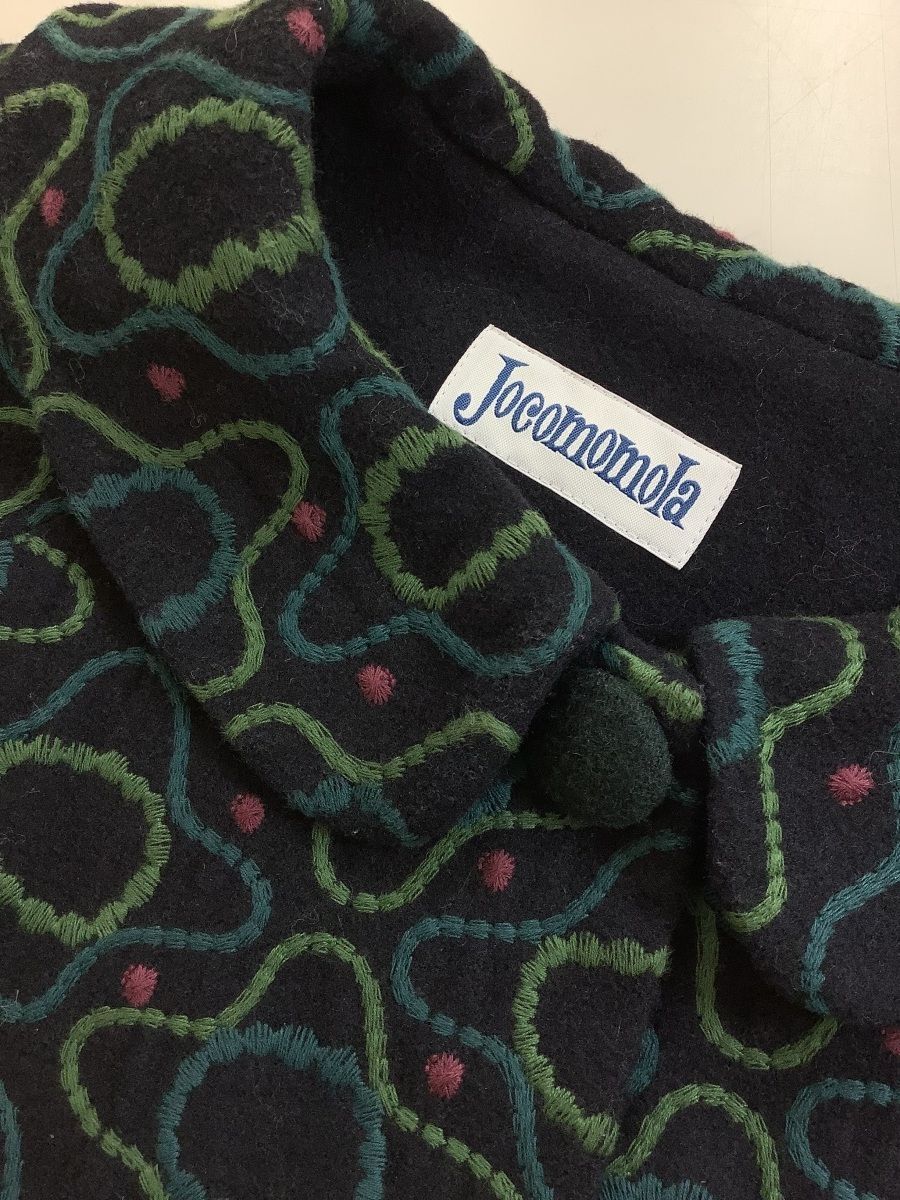 ホコモモラ 紺黒×グリーン刺繍コート USTAUSTRALIA_COM_AU