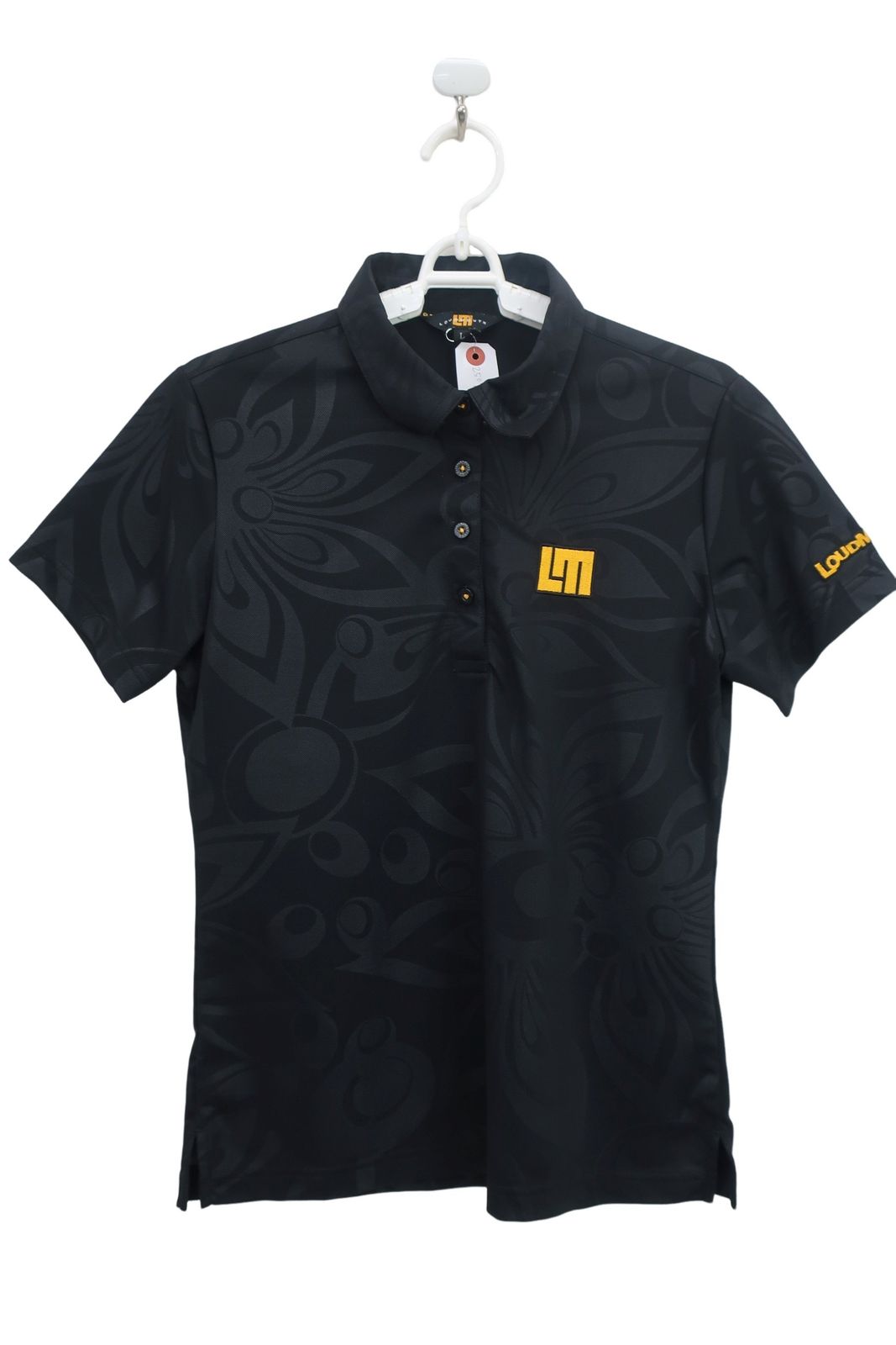 【美品】LOUDMOUTH(ラウドマウス) ポロシャツ 黒 レディース L ゴルフウェア 2507-0042 中古