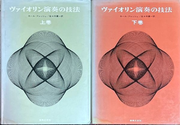 カール・フレッシュ　ヴァイオリン演奏の技法　佐々木庸一訳 ヴァイオリン演奏の技法(上巻・下巻) カール・フレッシュ著