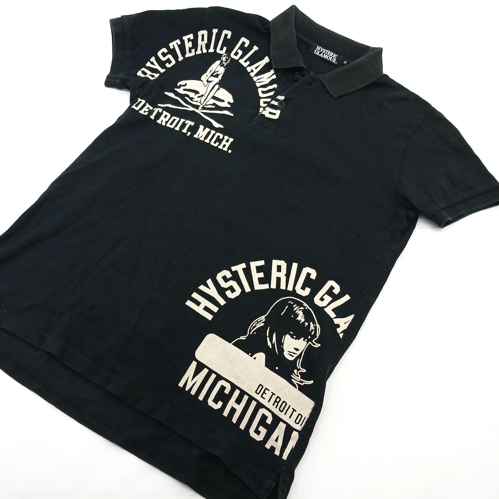HYSTERIC GLAMOUR ヒスガールはプリント ポロシャツ Mサイズ Hysteric Glamour ヒスガール ポロシャツ プリント Mサイズ 希少