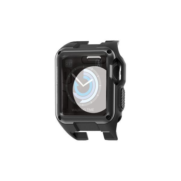 （まとめ）エレコム Apple Watch 42mm/ZEROSHOCKケース/