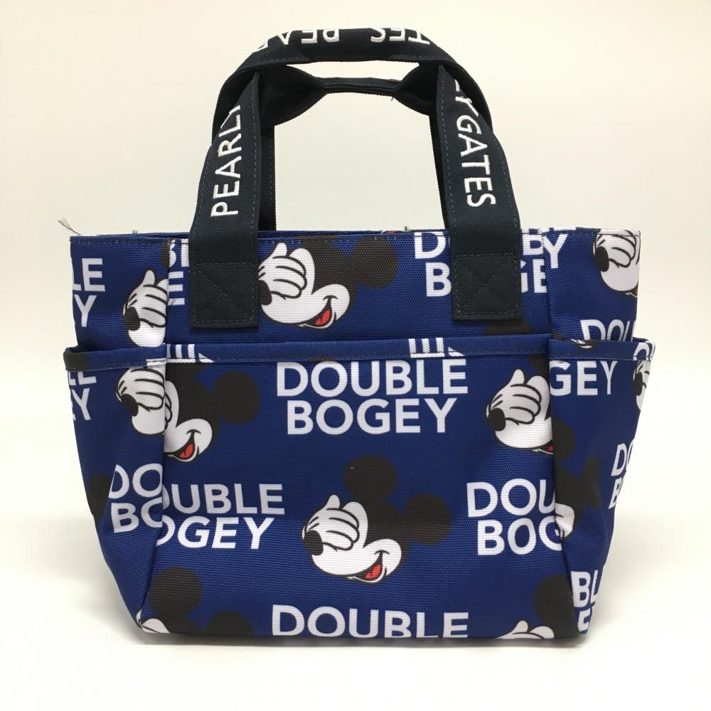 超美品】パーリーゲイツ×ディズニー カートバッグ ブルー×白 ミッキー