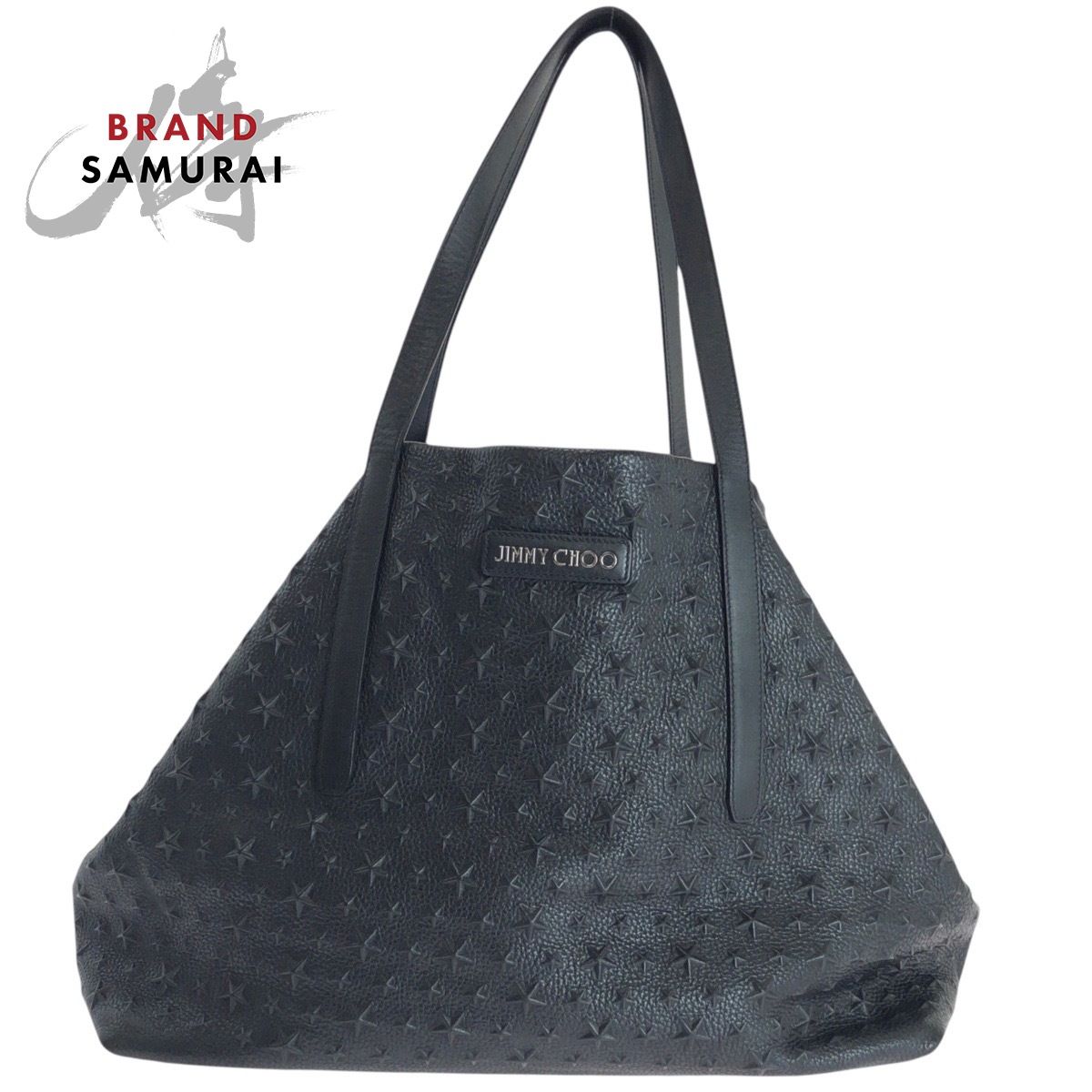 美品 JIMMY CHOO ジミーチュウ スターエンボス ソフィア ブラック 黒 