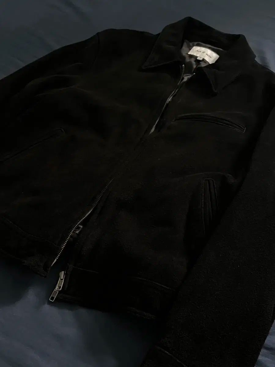 ART IF ACTS ブラック スウェード ウォーク ジャケット M