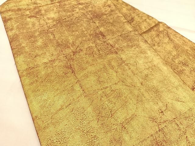 平和屋着物○九寸名古屋帯 紬地 枝菊文 桑の実