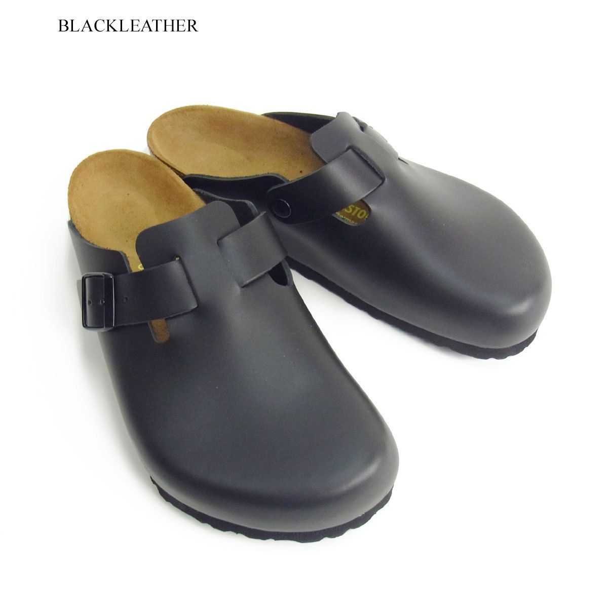 極美品✨ ビルケンシュトック ボストン スムースレザー ブラック 41 Boston Quilted / ボストン キルテッド スムースレザー ブラック