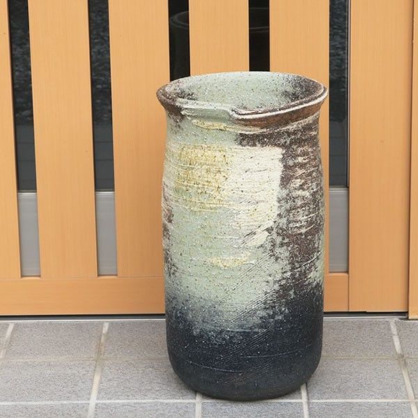 信楽焼 陶器 やきもの 壷 玄関 傘入れ 古陶傘立て kt-0133