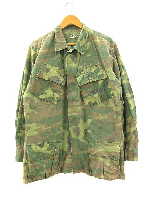 ヴィンテージ VINTAGE USMC U.S.ARMY 60s ジャングルファティーグジャケット グリーンリーフカモ 迷彩 M-L - メルカリ