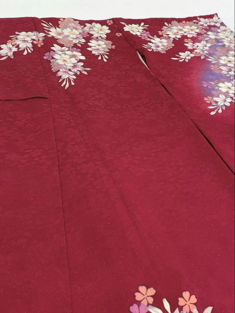 振袖 豪華 銀通し 刺繍 金駒 金彩 紋意匠 桜尽くし 身丈173cm MO2590 