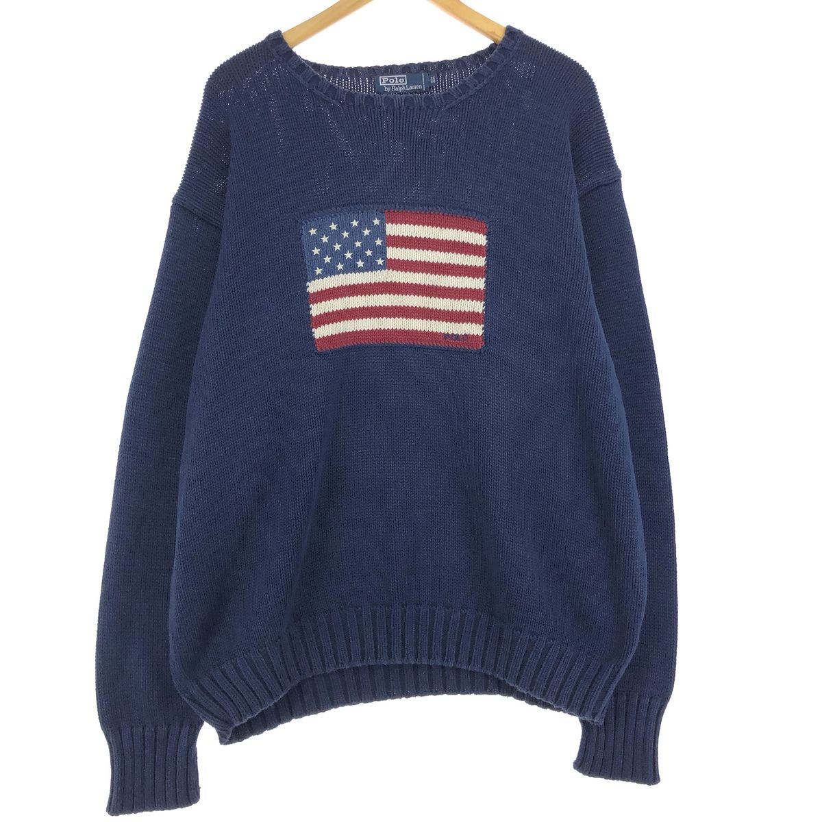 未使用❕POLO 星条旗 BIGPONY ネイビー S USA製 ポロラルフローレン 星条旗 ニット ネイビー XXL 【公式通販】