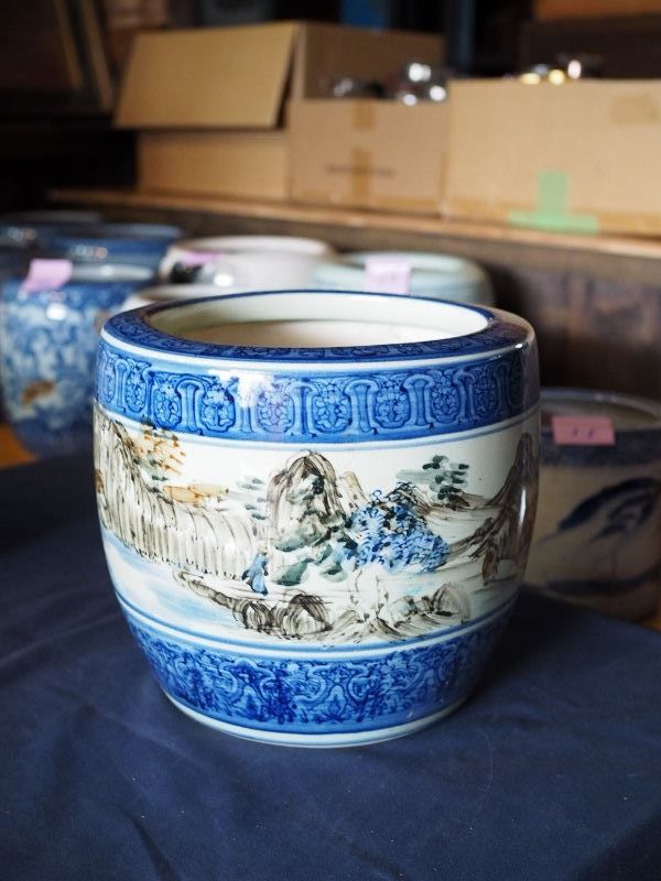 時代物色鮮やかな陶器の鉢 楽天市場】植木鉢 おしゃれ 陶器 火鉢 陶器鉢 メダカ鉢 金魚鉢