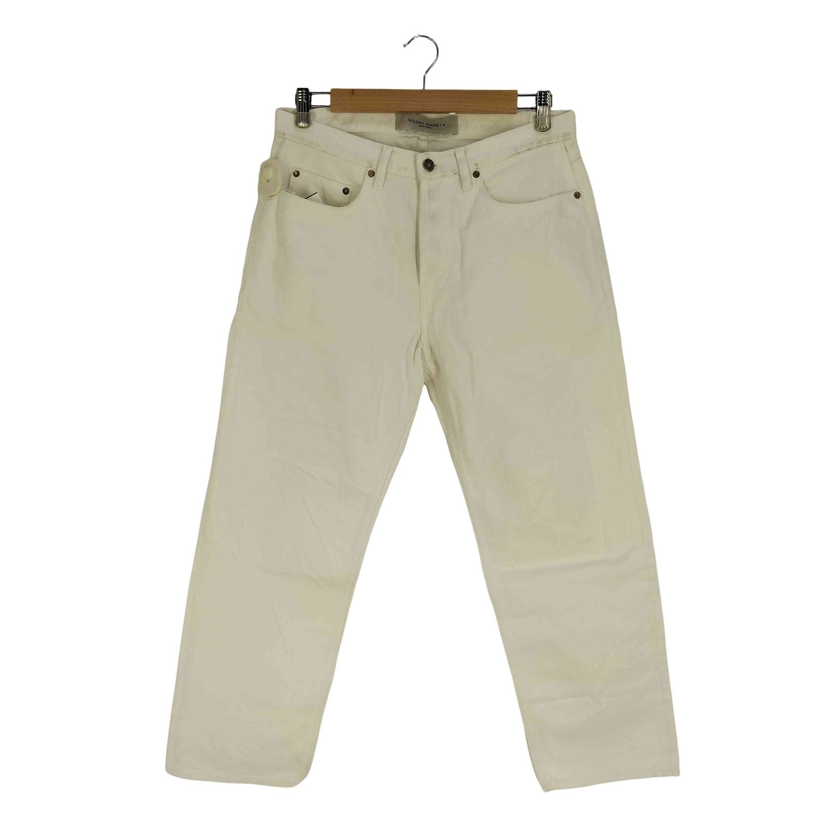 ゴールデングース GOLDEN GOOSE Cory Loose Skate White denim Pants ボタンフライ ホワイトデニム メンズ  30