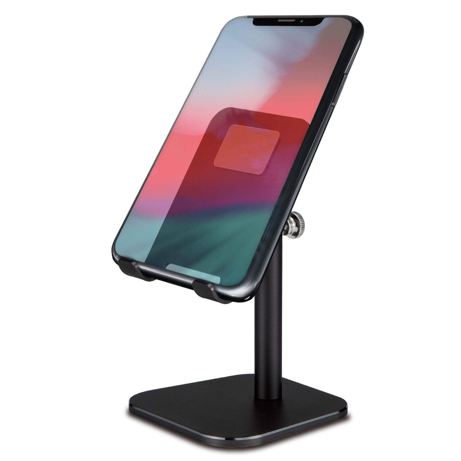 【人気商品】スマホスタンド アルミ アーム型卓上 エレコム 角度調整可能 ブラック P-DSCHARMBK