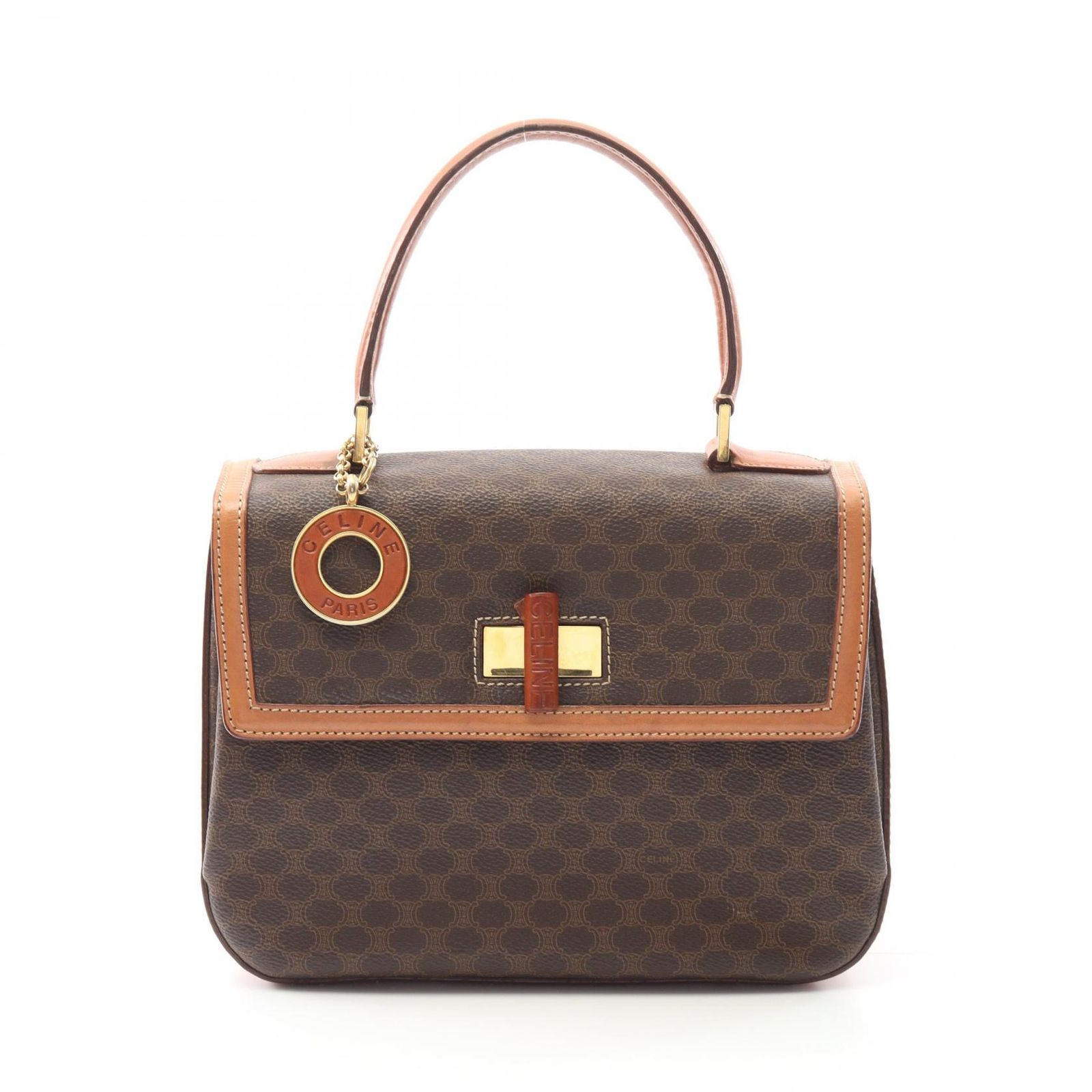 CELINE セリーヌ マカダム ハンドバッグ - メルカリ