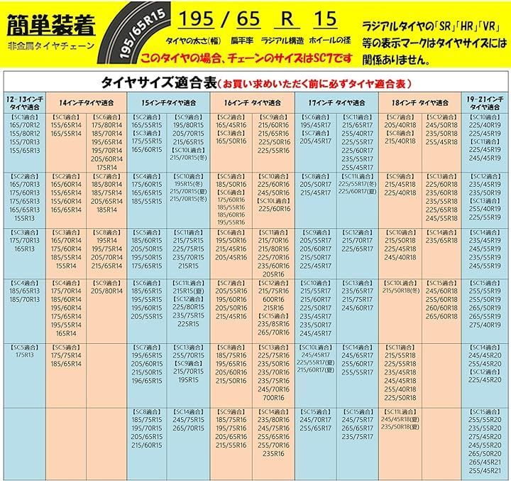 MASTORE 非金属 タイヤチェーン 軽自動車 簡単装着 SC7適合( SC7)