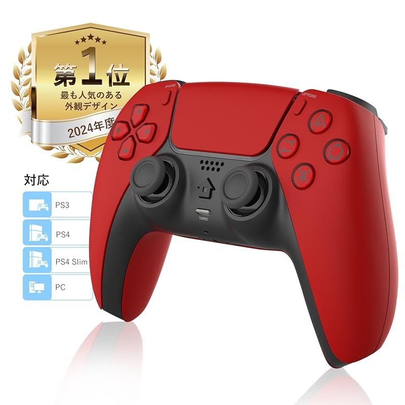 PS4コントローラー 【2024年度 人気ランキング販売】 Newluck ps4 コントローラー Bluetooth 無線接続 800mAh大容量バッテリー 12-16時間連続使用 重力感応 6核振動機能 簡単設定 リコイル制御 連射Turbo