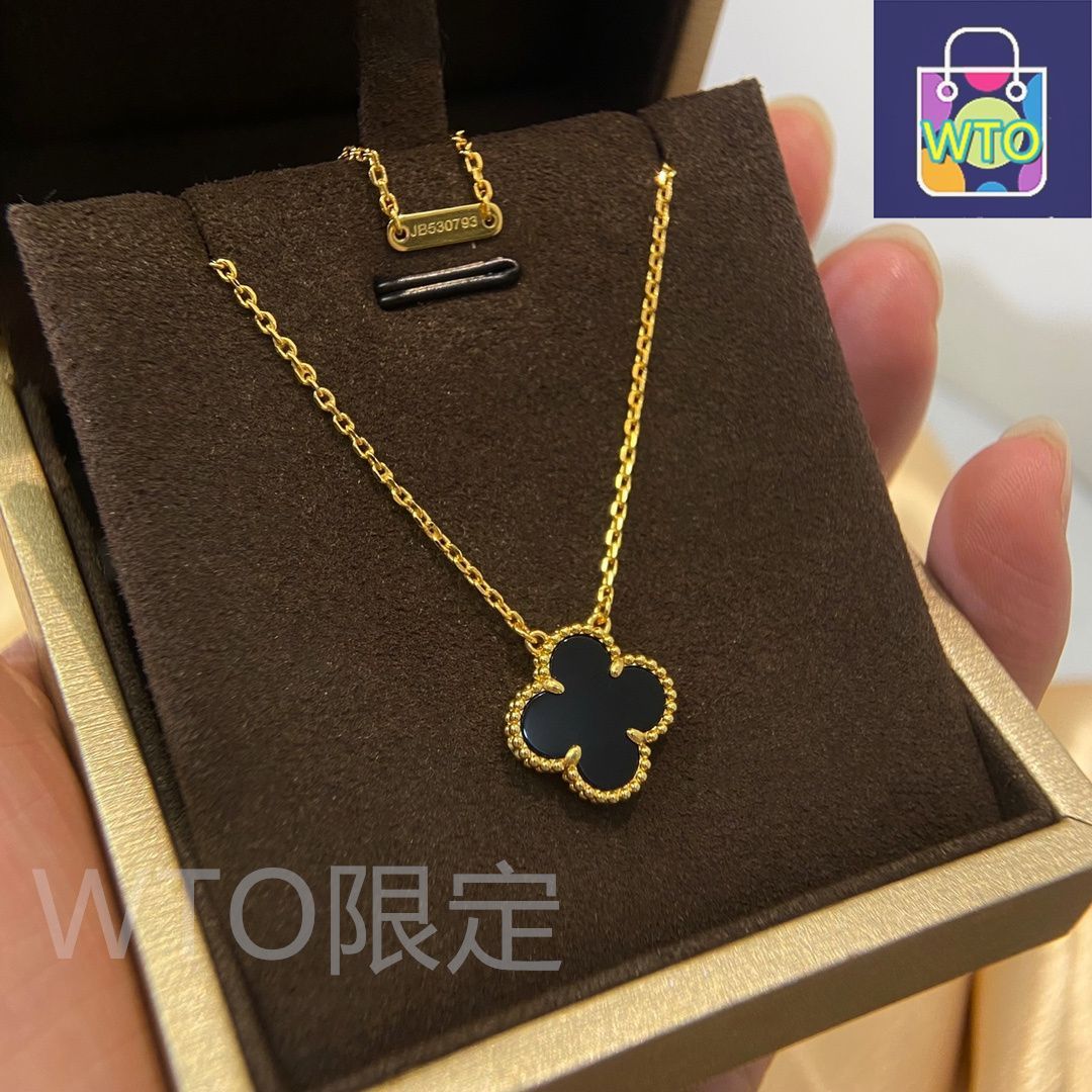 ゆい　ヴィンテージアルハンブラ ペンダント　オニキス ヴィンテージ アルハンブラ ペンダント 18K イエローゴールド