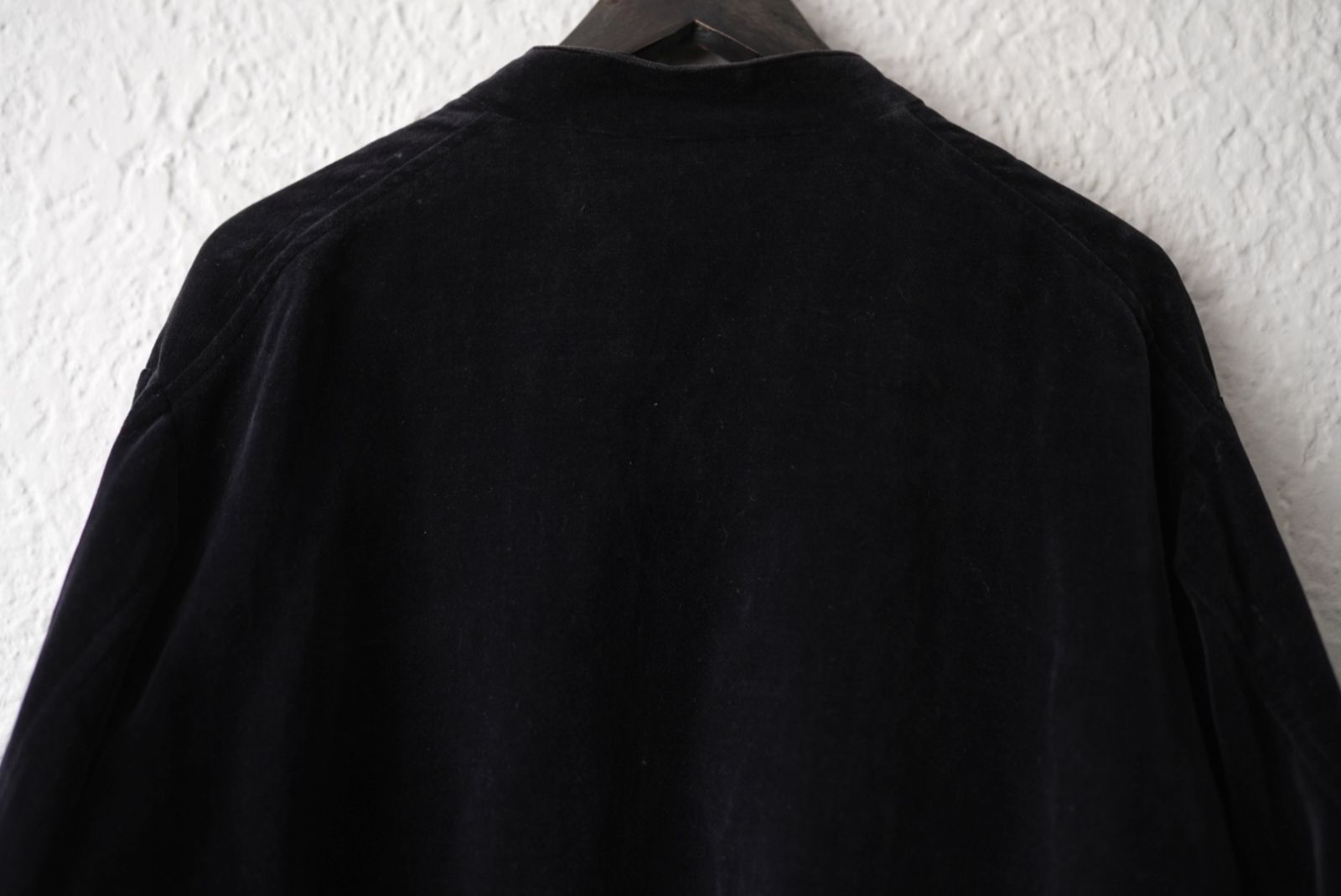 19AW 表面剥がれ加工 別珍スタンドカラージャケット チャイナ