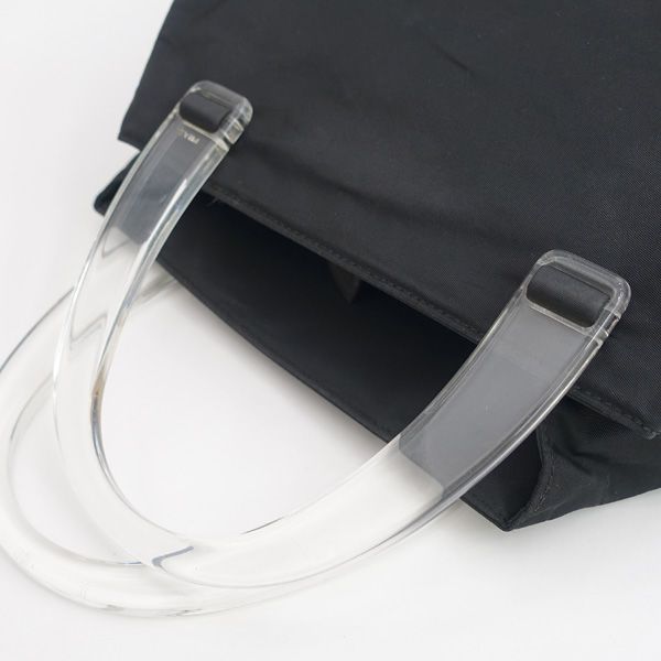 PRADA / プラダ ■ハンドバッグ テスート ブラック プラステックハンドル B8174 ブランド【バッグ/バック/BAG/鞄】 【中古】 PRADA / プラダ □ハンドバッグ テスート ブラック プラステック