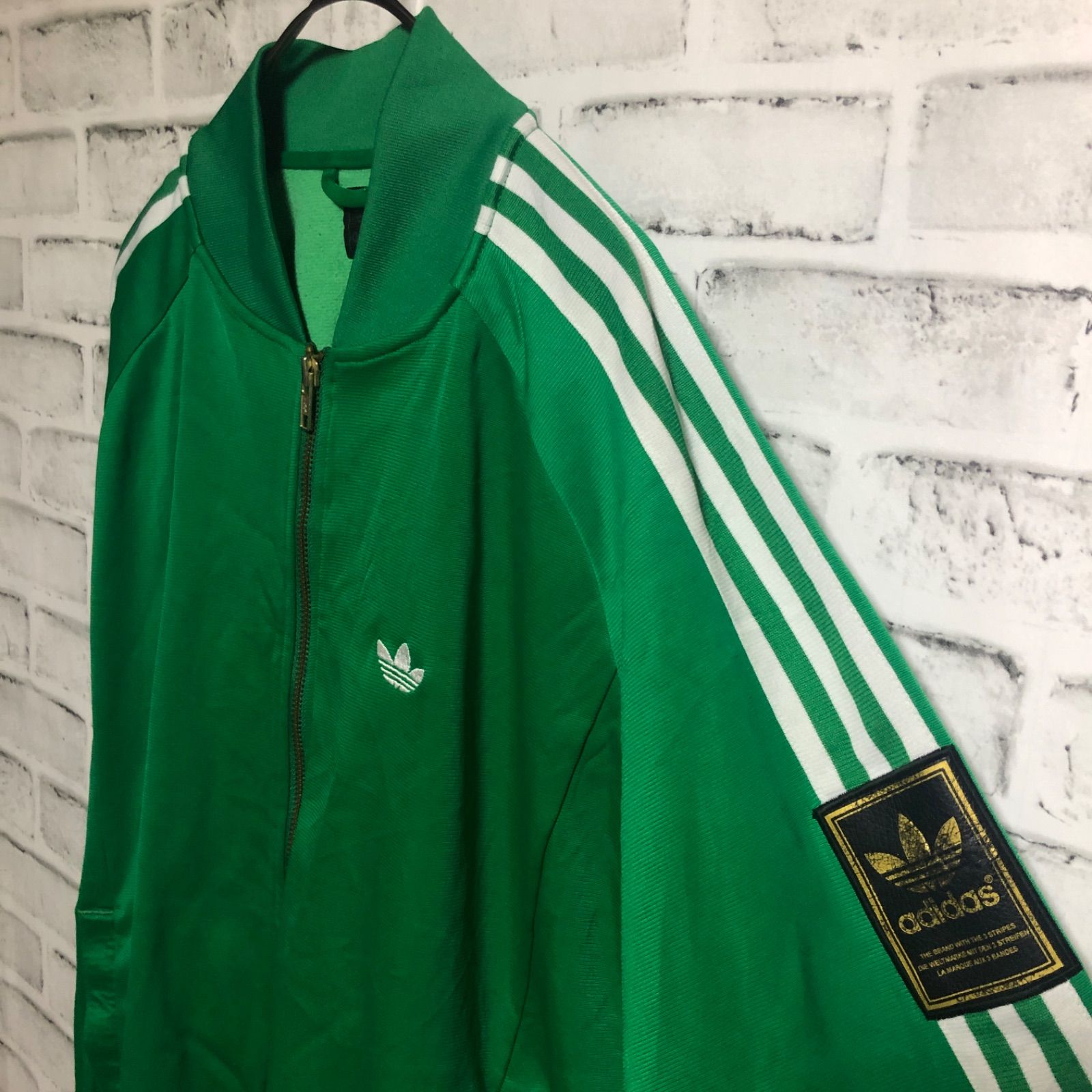 無料配達 adidas XL⭐️90s トラックジャケット 緑 ビンテージ