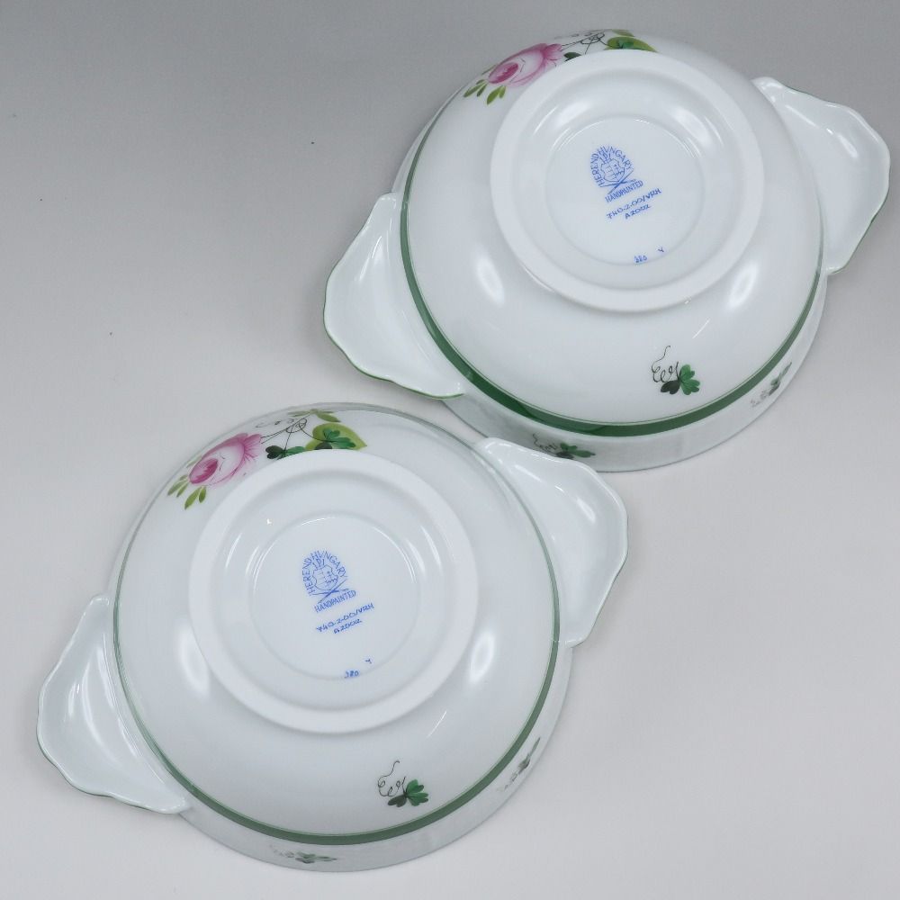 HEREND】ヘレンド ウィーンの薔薇 スープカップ＆ソーサー×2 744/VRH