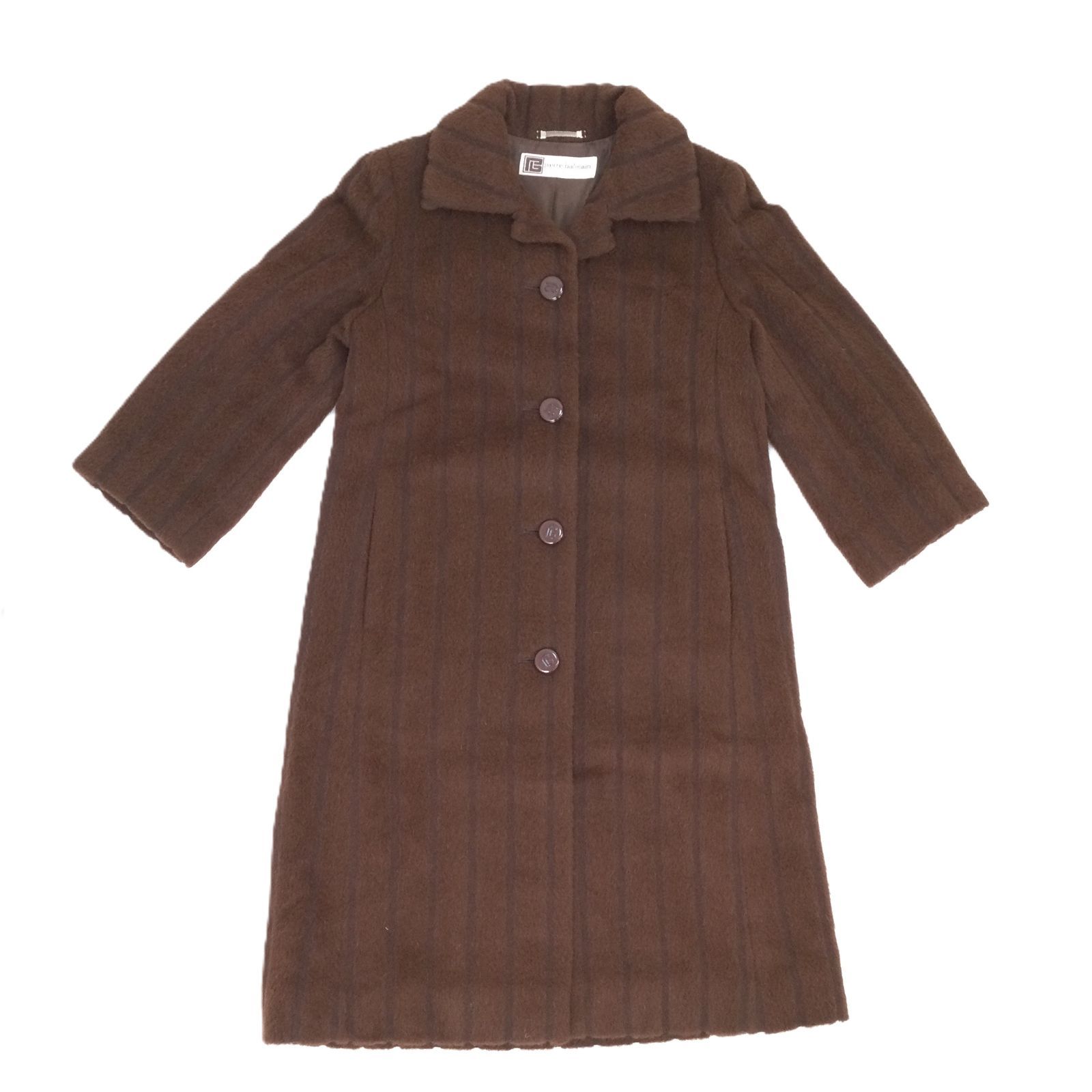1309 ピエール バルマン pierre balmain アルパカ シャギー ロングコート