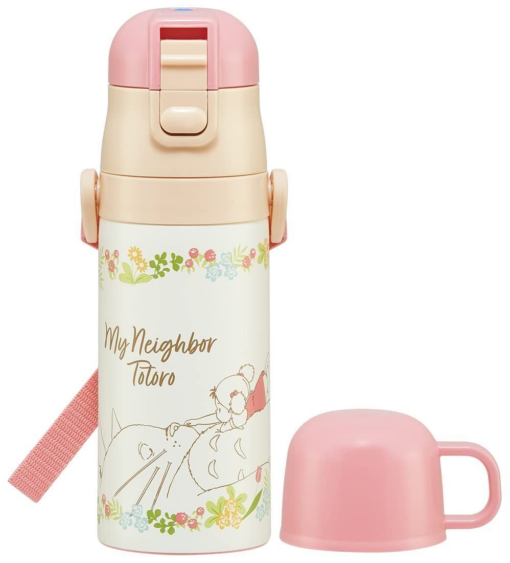 新品 子供 キッズ かわいい スポーツボトル waterbottle こども 小容量タイプ 保温・保冷ジブリ 女の子 子供に優しい軽量タイプ メイといっしょ 水瓶 トトロ 350ml コップ飲み 420ml 直飲み SKDC3-A 2w