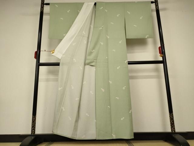 リング 平和屋着物＊夏物 小紋 絽 瓢箪花文 五泉 反端付き 正絹 AABA2864jd 価格比較でお得にお買物。