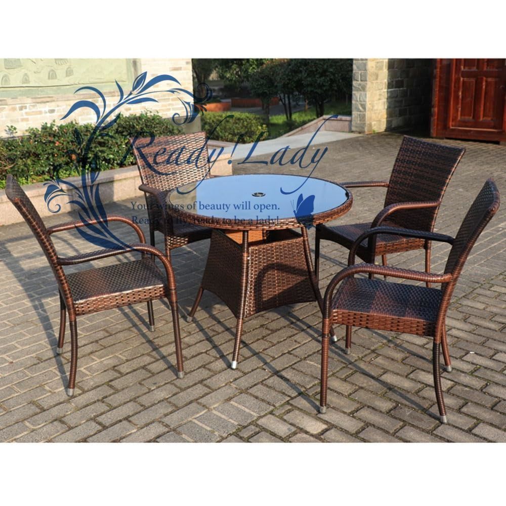 籐ガーデン家具セットとコーヒーテーブルパティオコンサバトリー屋内-屋外 パラソル 日傘を含む ベージュ STEELWINDOWSANDDOORS_COM