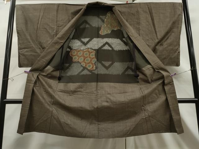 平和屋着物＃男性 男柄の最高峰 西郷柄 西郷絣 本場大島紬 長羽織 吉祥文 正絹 ♥ dy