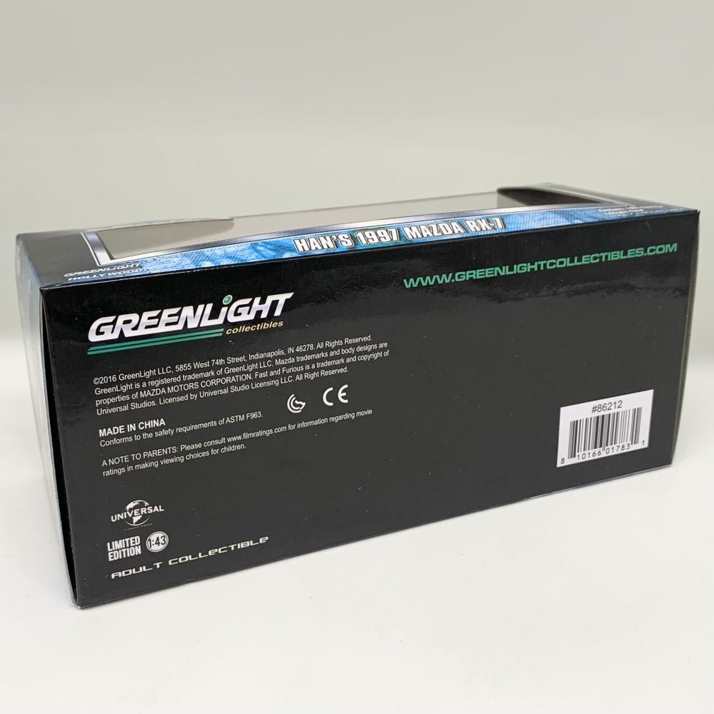 開封 GREENLIGHT グリーンライト ワイルド スピードX3 TOKYO DRIFT 1 43 Mazda マツダ RX-7 17