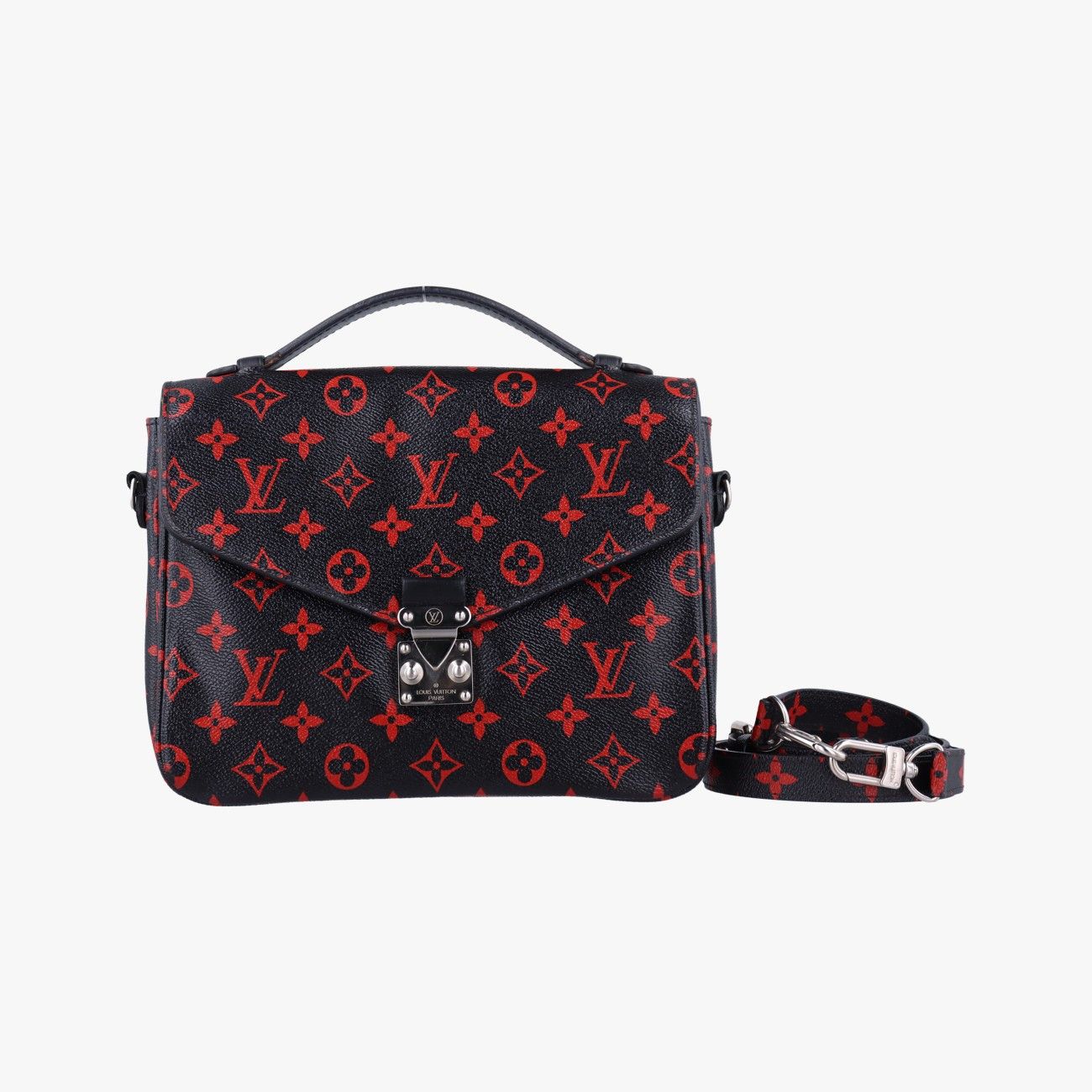 ルイヴィトンLouis Vuittonポシェット メティス MMノワール×ルージュモノグラム アンフラルージュM41462SD0197